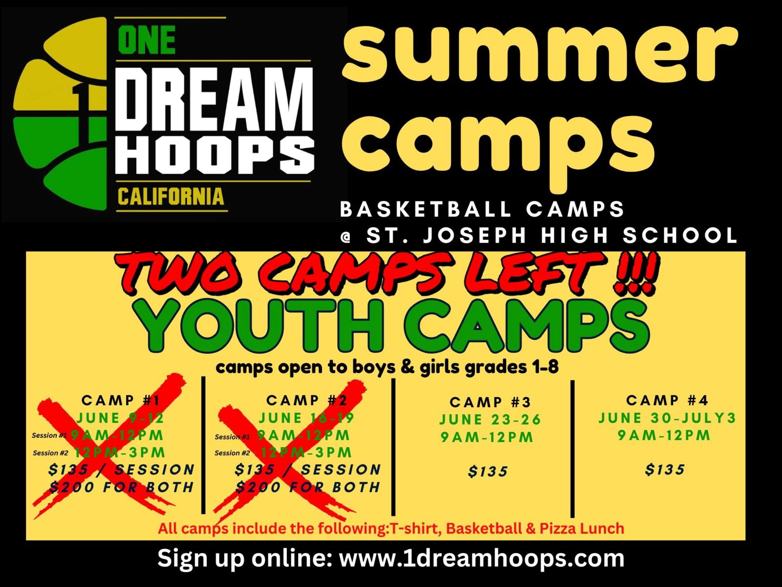 One Dream Hoops Summer Flyer